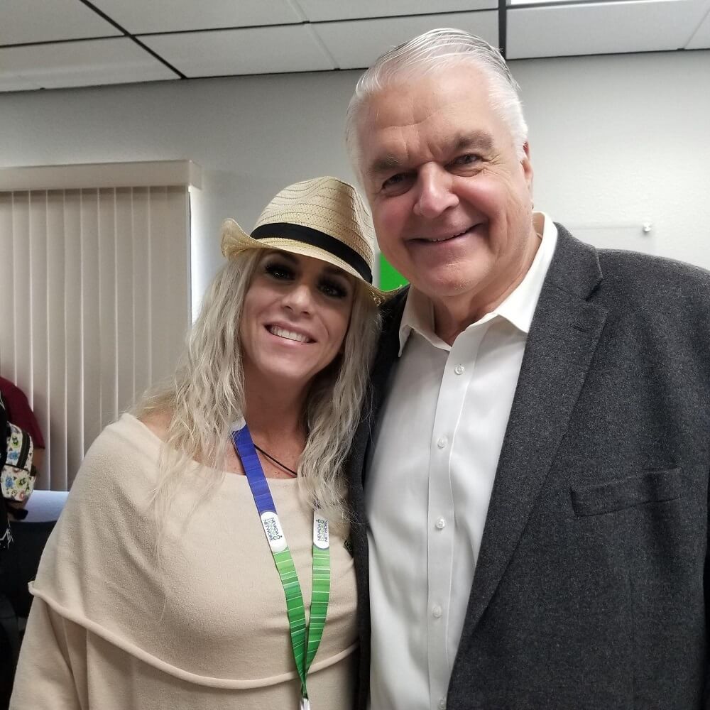 Courtney Kaplan and former Nevada Governor Bob Sisolak