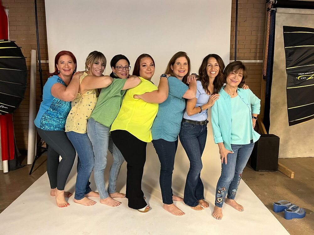 Courtney Kaplan and some of the authors from Lemonade Stand Book 3